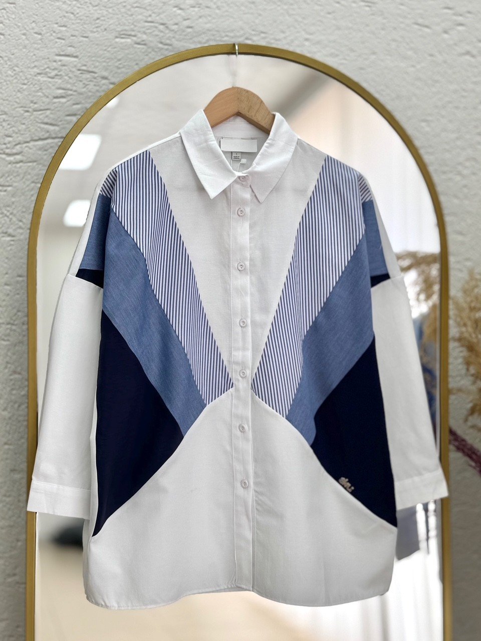 Verev Garnili Gömlek-EU2579 Beyaz