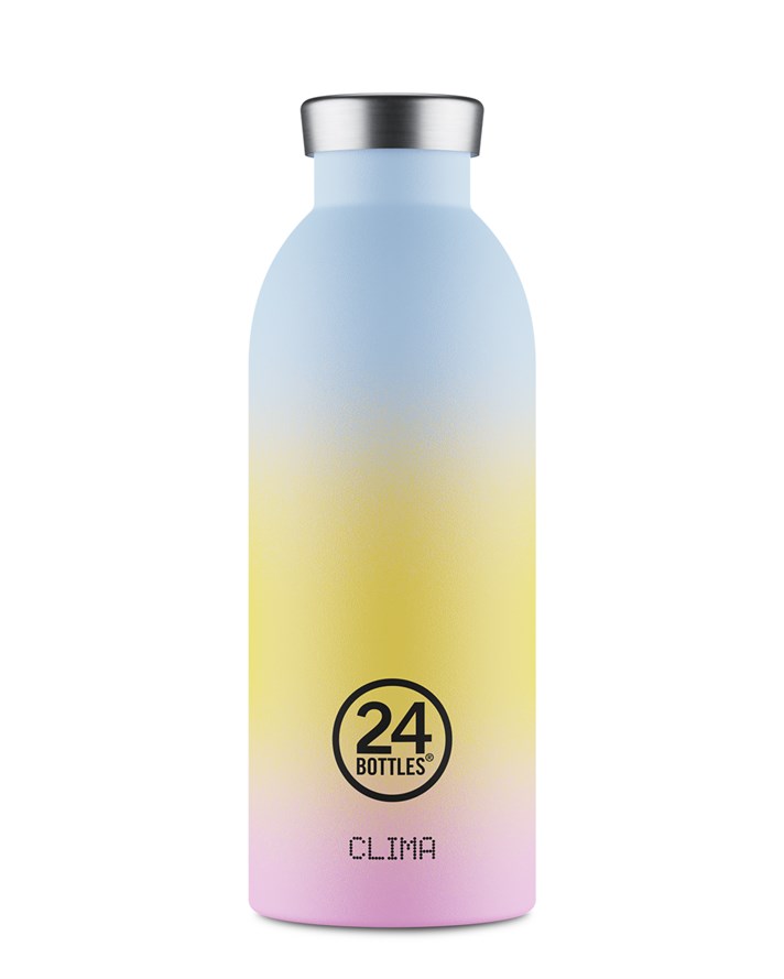 24Bottles Clima Bottle Aurora Paslanmaz Çelik Termos 500 ml Sarı - Mavi - Pembe