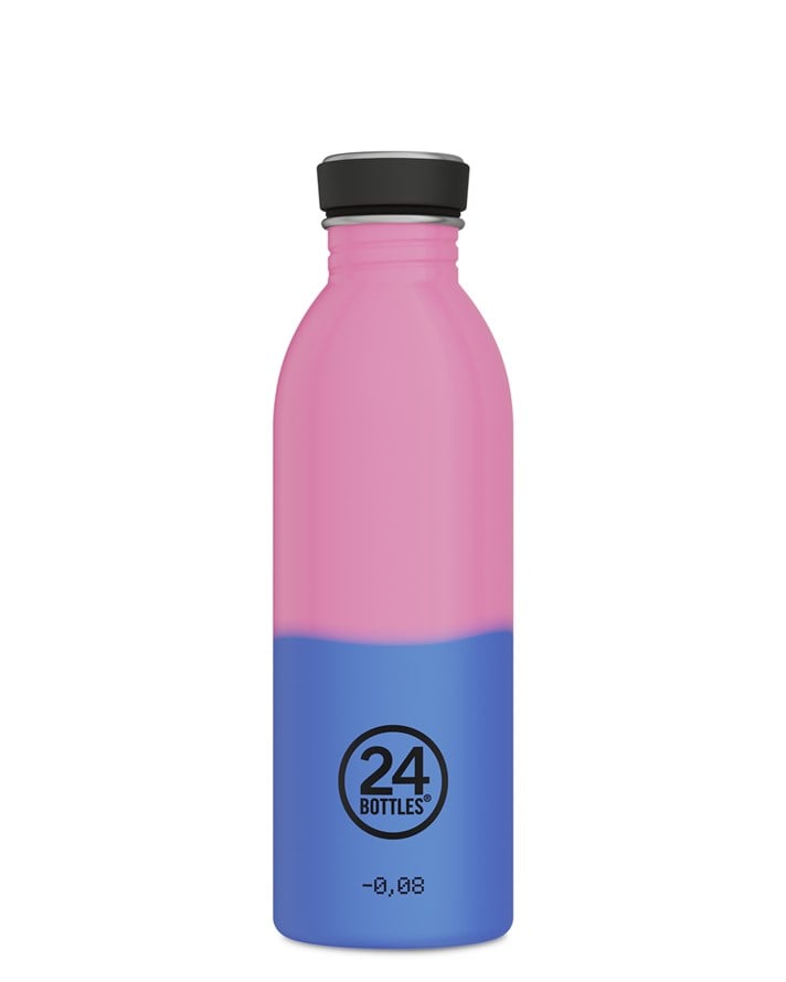 24Bottles Urban Bottle REactive Pink/Blue Paslanmaz Çelik Renk Değiştiren Su Şişesi 500 ml Pembe -