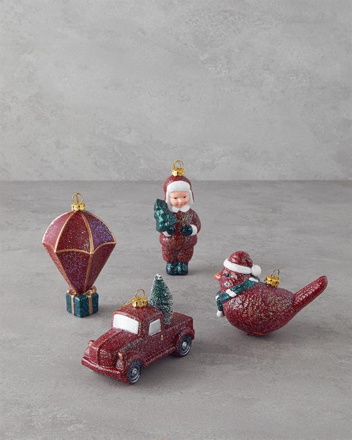 Abrazo Yılbaşı Ağacı Süsü 8 cm Kırmızı