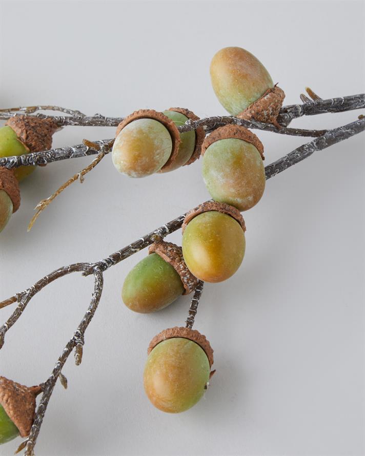 Acorn Branch Tek Dal Yapay Çiçek 76 cm Yeşil