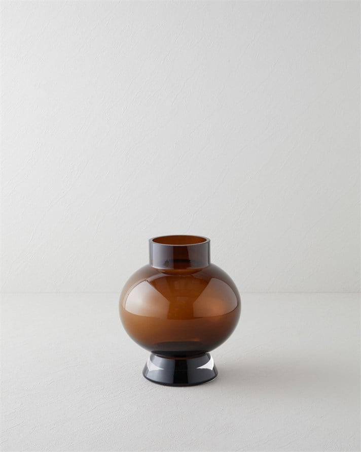 Adara Cam Vazo 20 cm Amber