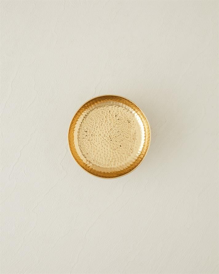 Adora Metal Dekoratif Tepsi 14x14x6,5 cm Gold