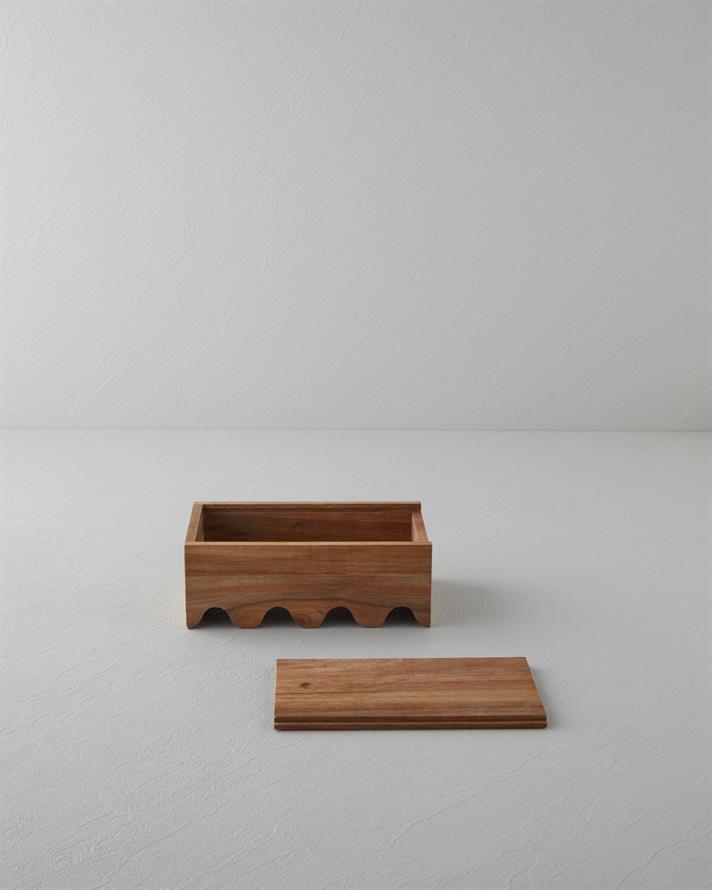 Akasya Dekoratif Kutu 25x15 cm Koyu Kahverengi