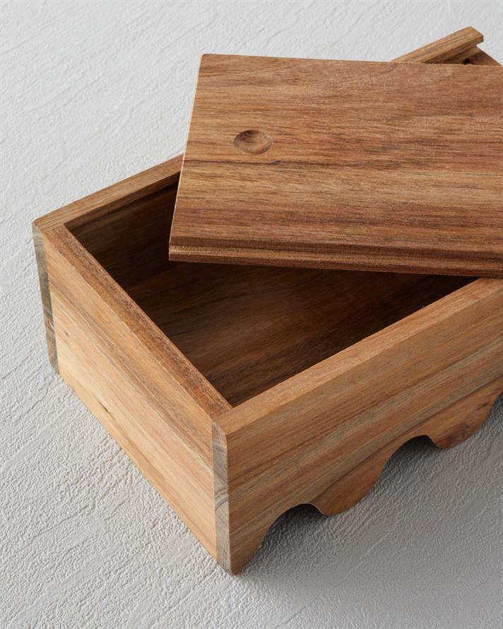 Akasya Dekoratif Kutu 25x15 cm Koyu Kahverengi