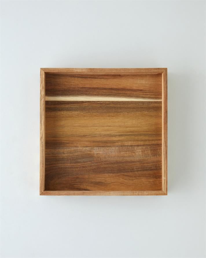 Akasya Dekoratif Tepsi Koyu Kahverengi