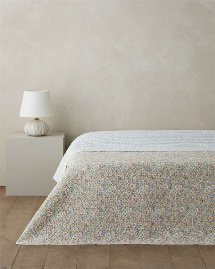 Alba Bloom Tek Kişilik Çok Amaçlı Örtü 160x220 cm Mavi
