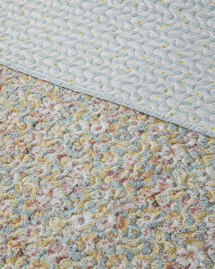 Alba Bloom Tek Kişilik Çok Amaçlı Örtü 160x220 cm Mavi