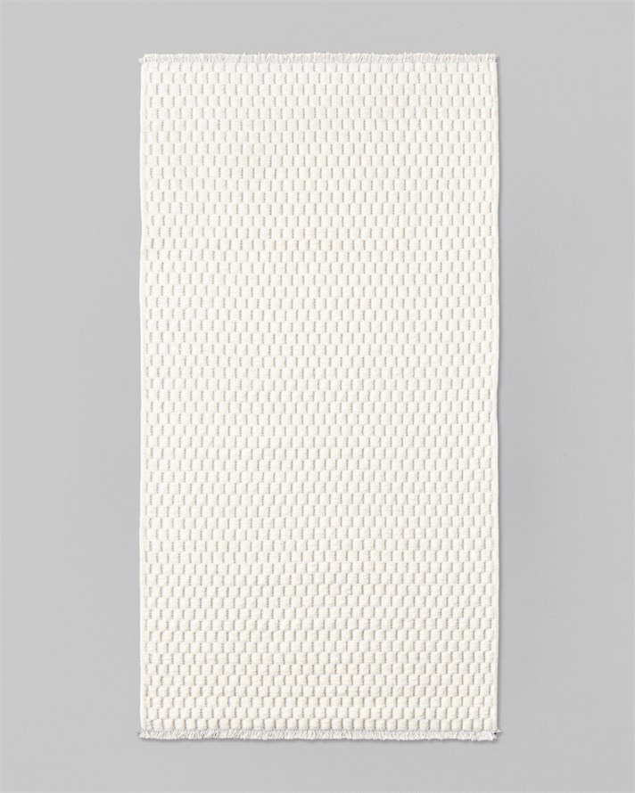 Ales Dokuma Kilim 80x150 cm Beyaz