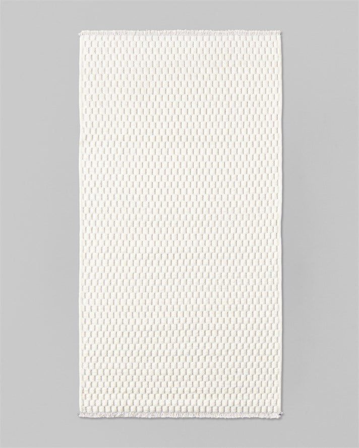 Ales Dokuma Kilim 80x150 cm Beyaz