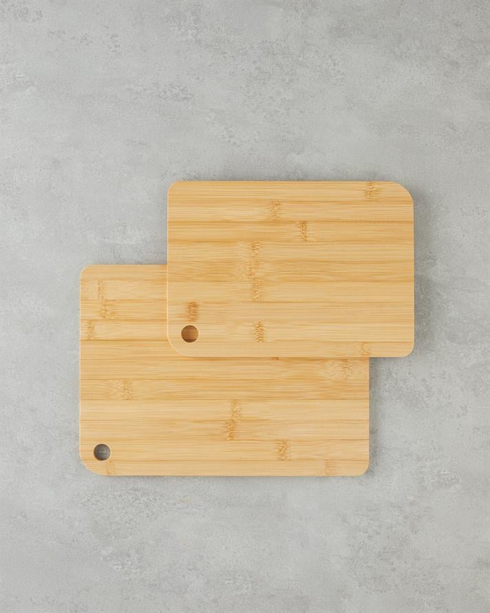 Alia Bambu 2li Kesme Tahtası 20x28 cm-24x33 cm Natural