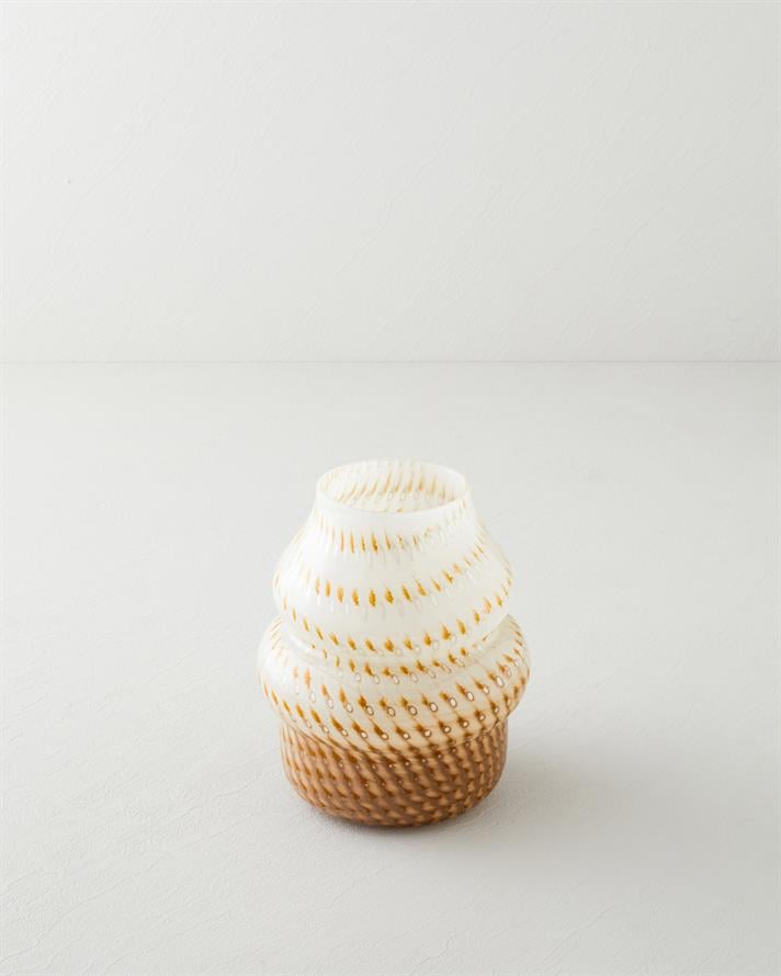 Alicia Cam Vazo 20,5 cm Kahverengi