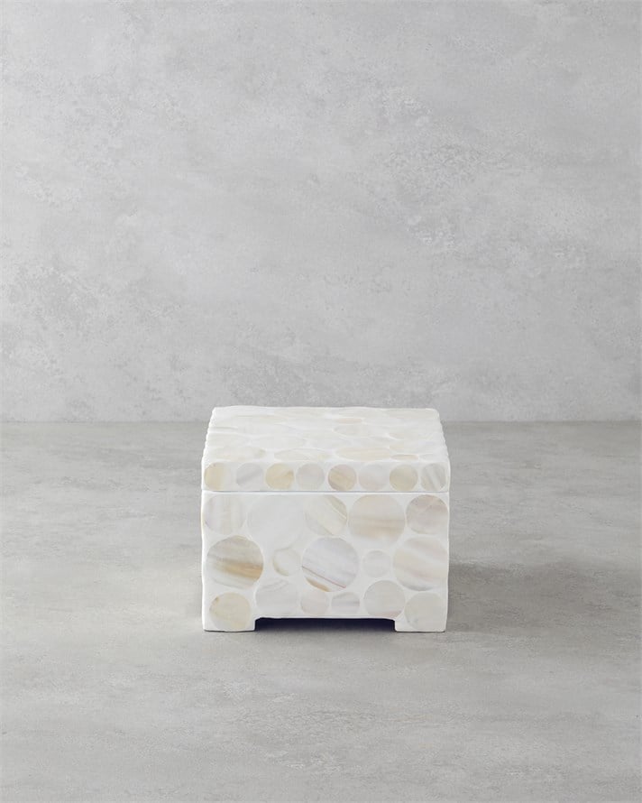 Aline Dekoratif Kutu 17x17x13 cm Krem