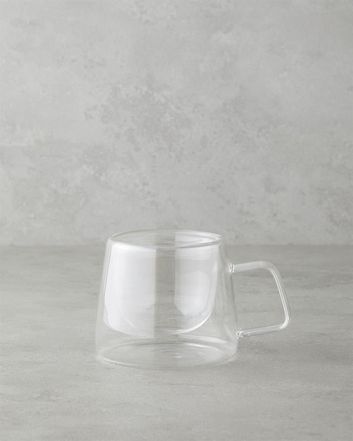 Allegro Borosilikat Cam Çift Cidarlı Kupa 200 ml Şeffaf