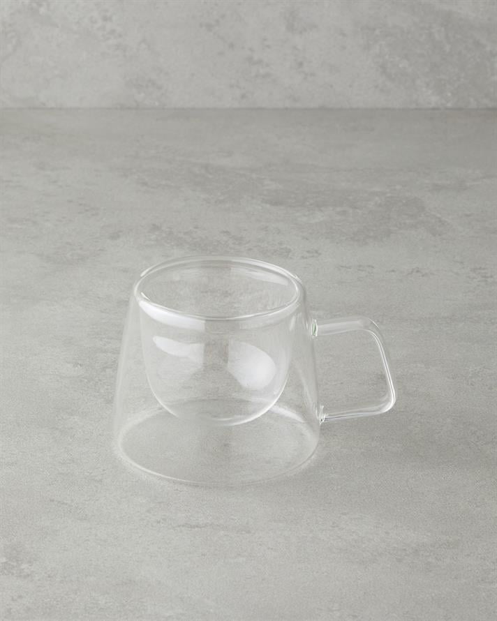 Allegro Borosilikat Cam Çift Cidarlı Kupa 200 ml Şeffaf