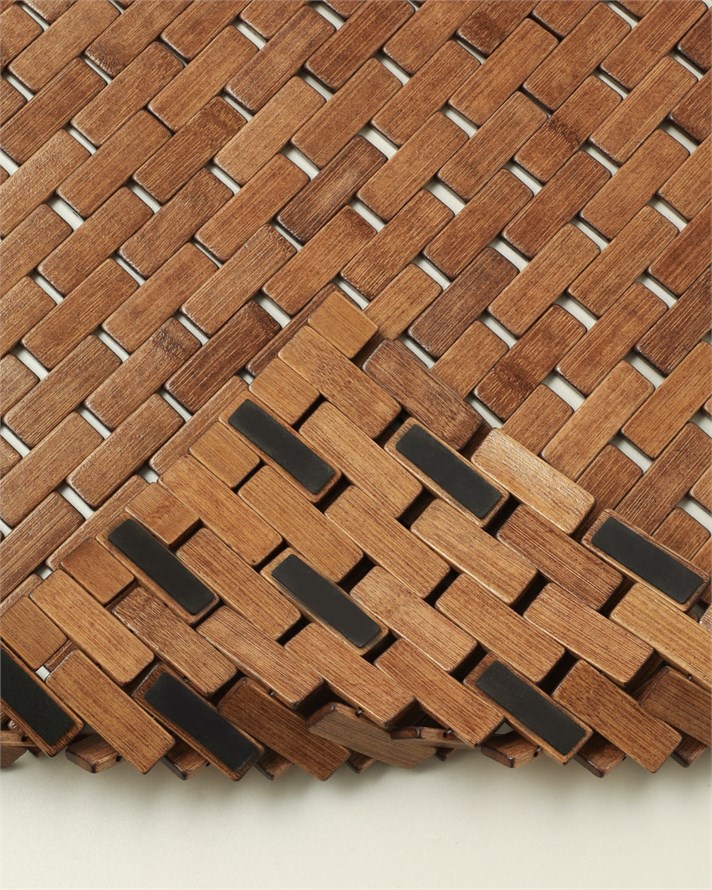 Almina Bambu Duş Kaydırmazı 70x130 cm Kahve