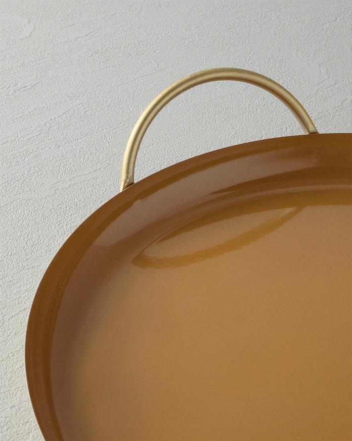 Aloha Metal Dekoratif Tepsi Turuncu