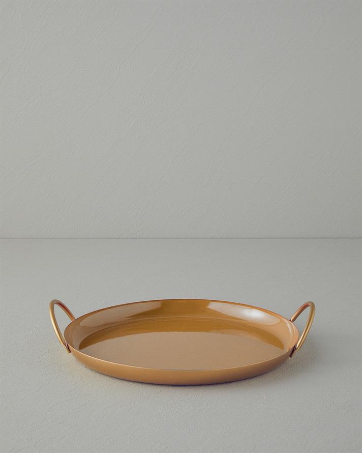 Aloha Metal Dekoratif Tepsi Turuncu