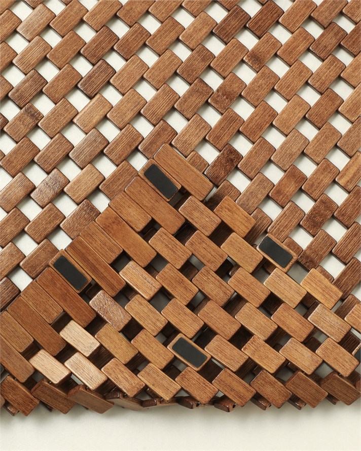 Aluna Bambu Duş Kaydırmazı 70x130 cm Kahve