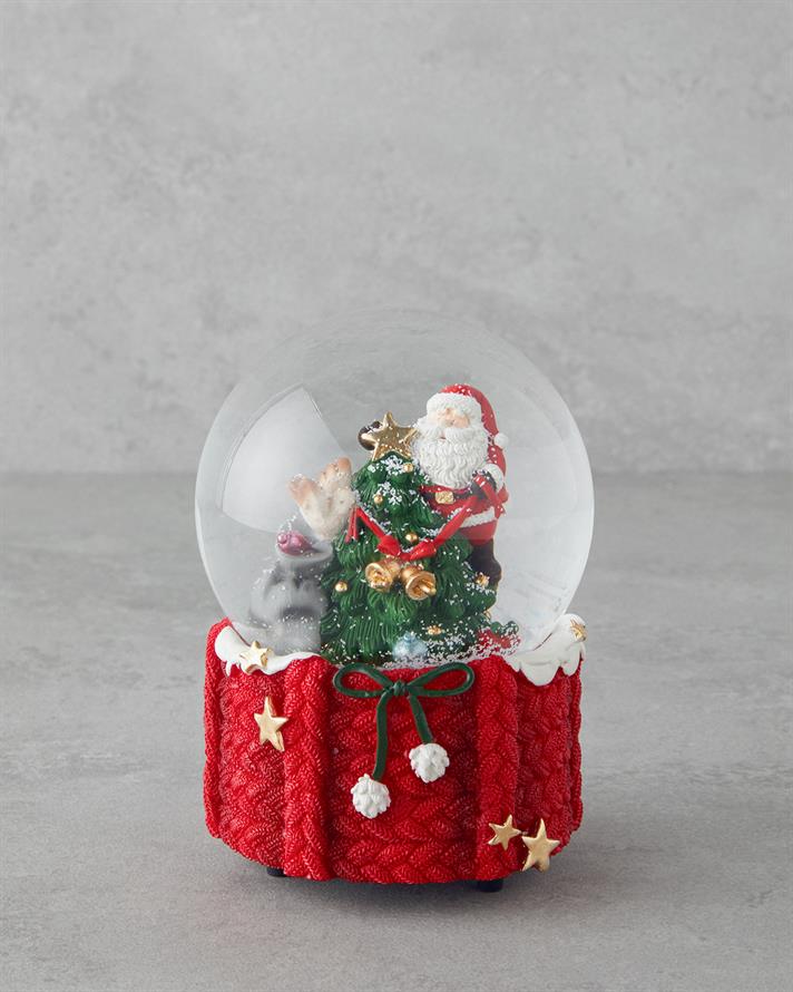 Alvena Yılbaşı Kar Küresi 14,5 cm Kırmızı