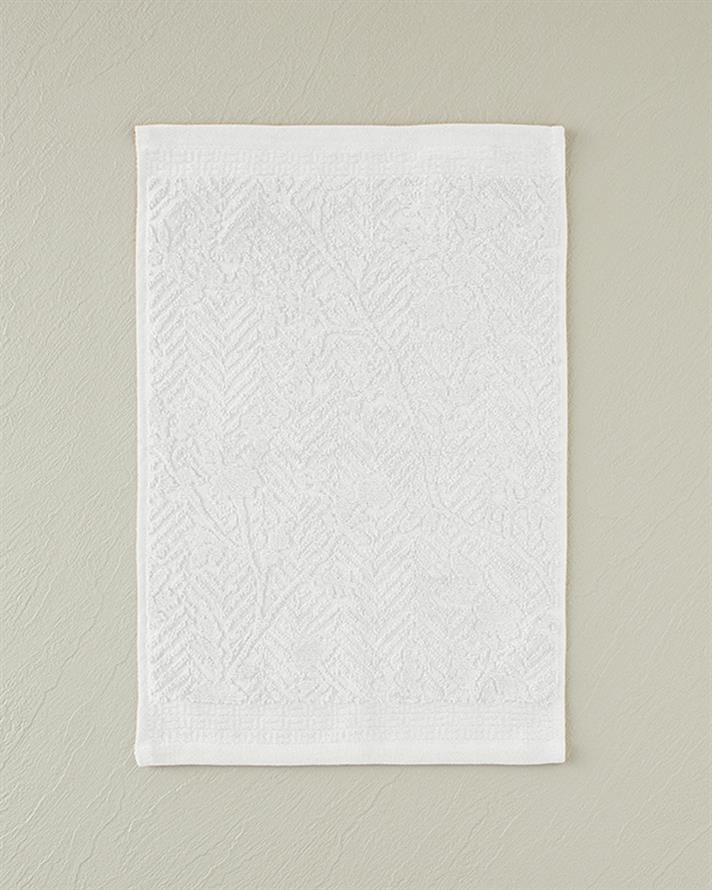 Alyssa Pamuklu Jakarlı El Havlusu 30x45 cm Ekru