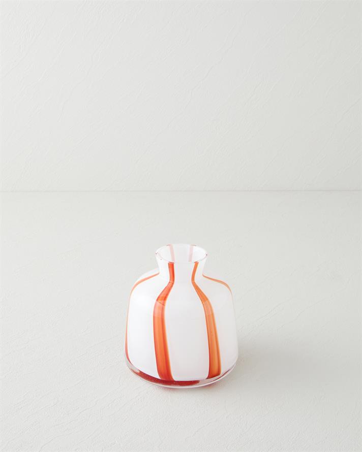 Andora Cam Vazo 13 cm Kırmızı