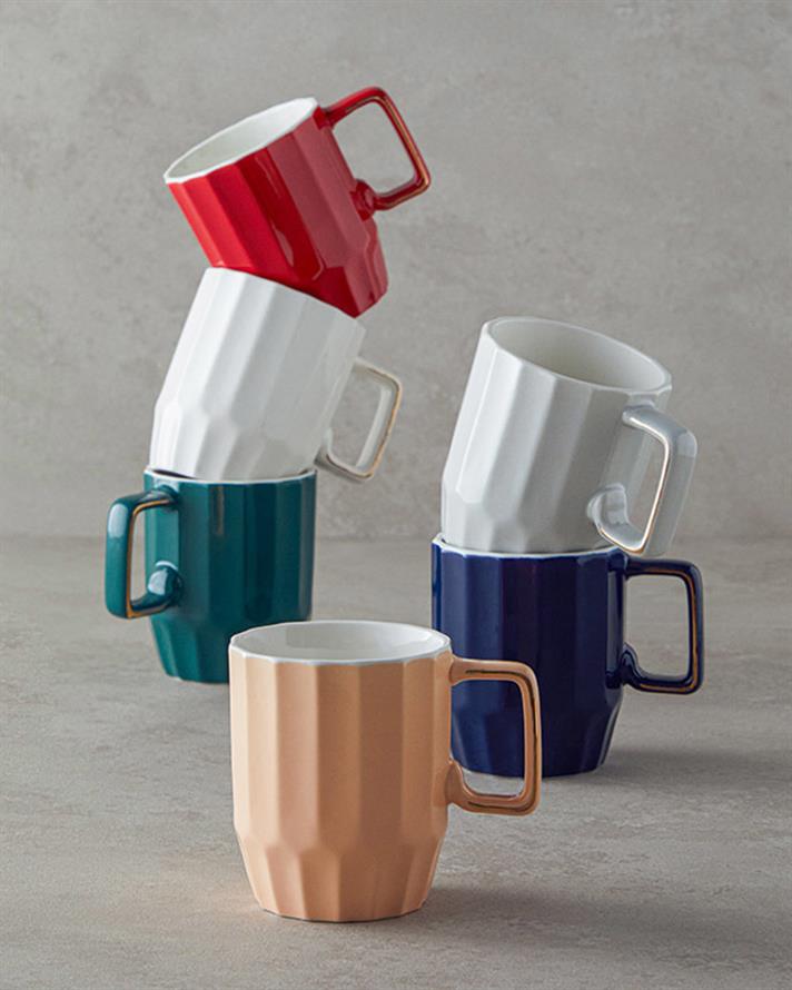 Angely New Bone China Kupa 270 ml Gri