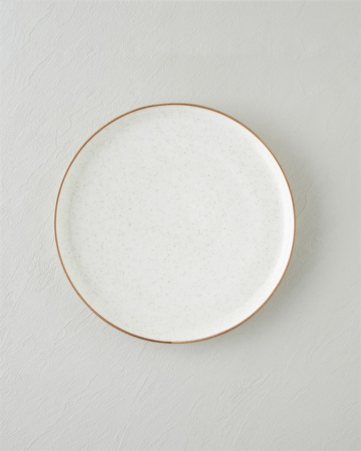 Antiquelle Porselen Servis Tabağı 25 cm Krem