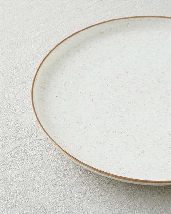 Antiquelle Porselen Servis Tabağı 25 cm Krem