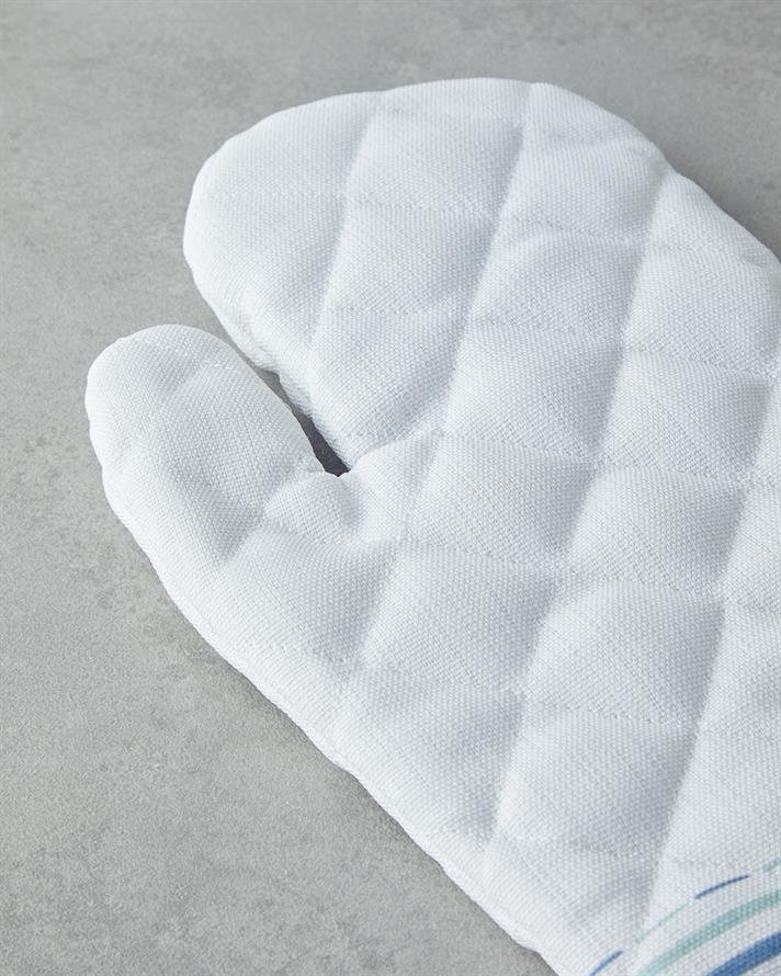 Aqualuna Fırın Eldiveni ve Tutacak Seti 17x30 Cm + 20x20 Cm Mavi - Yeşil