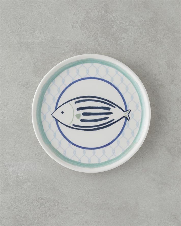 Aqualuna Seramik Pasta Tabağı 20 cm Mavi-yeşil