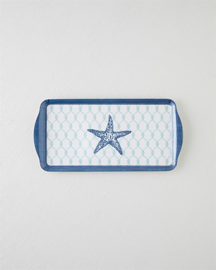 Aquatine Melamin Tepsi 37x18 cm Mavi - Yeşil