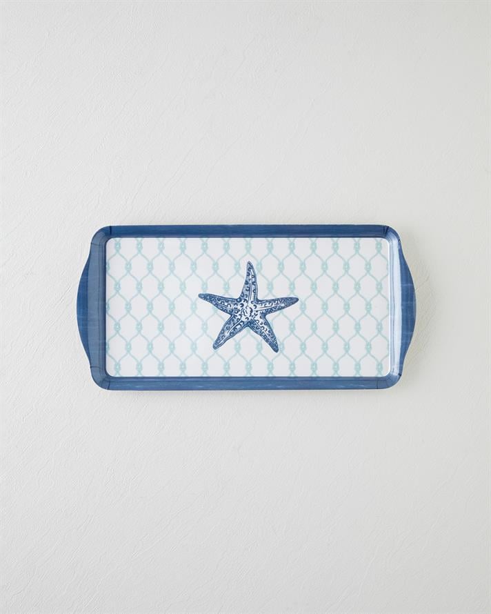 Aquatine Melamin Tepsi 37x18 cm Mavi - Yeşil