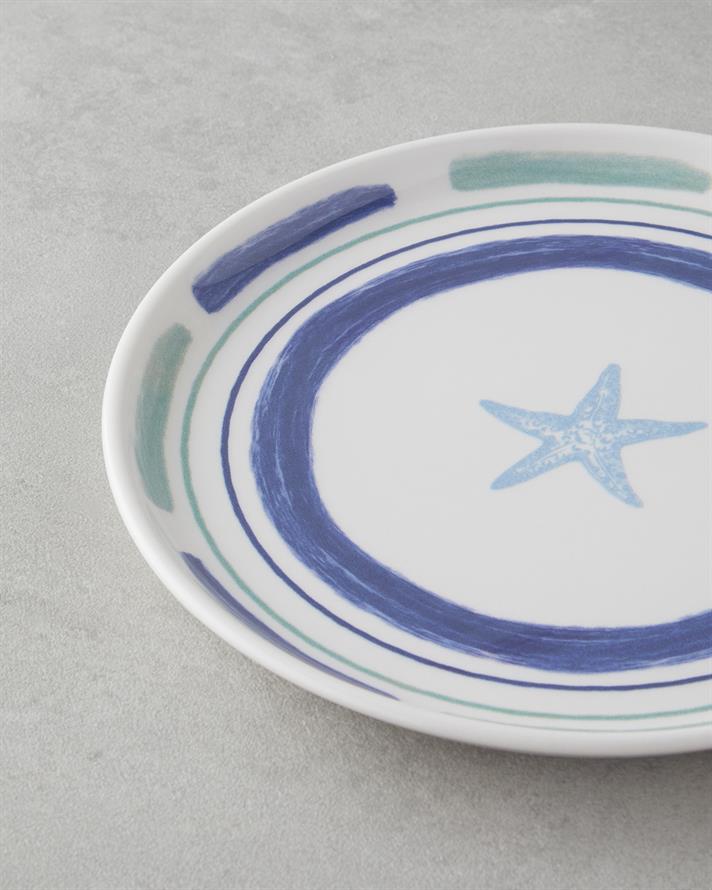 Aquatine Seramik Pasta Tabağı 20 cm Mavi-yeşil