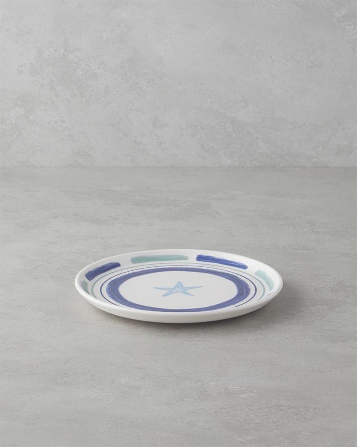 Aquatine Seramik Pasta Tabağı 20 cm Mavi-yeşil