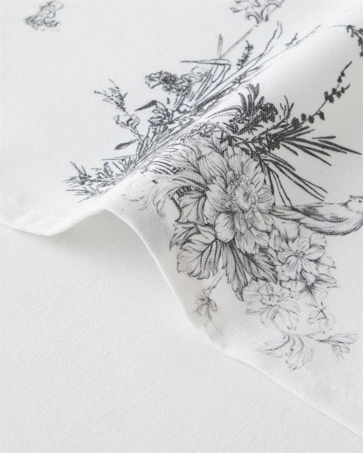 Arborelle Polyester Masa Örtüsü 150x200 cm Siyah - Beyaz