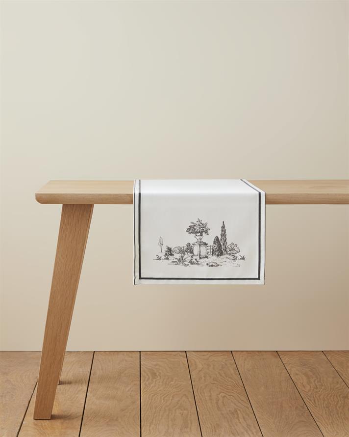 Arborelle Runner 40x140 cm Siyah - Beyaz