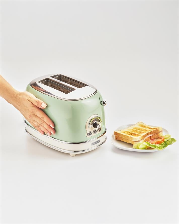 Ariete Vintage 0155/14 2 Dilim Ekmek Kızartma Makinesi 810 W Yeşil