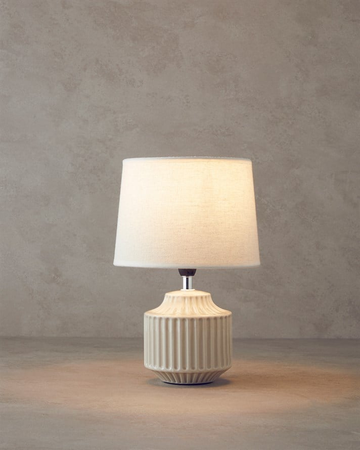 Aris Seramik Abajur Bej