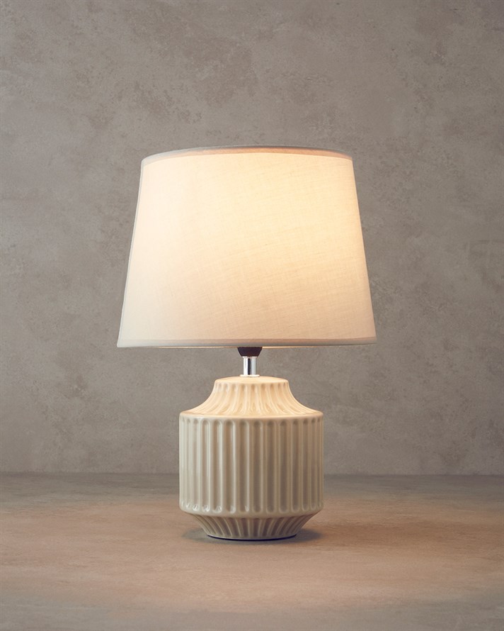 Aris Seramik Abajur Bej