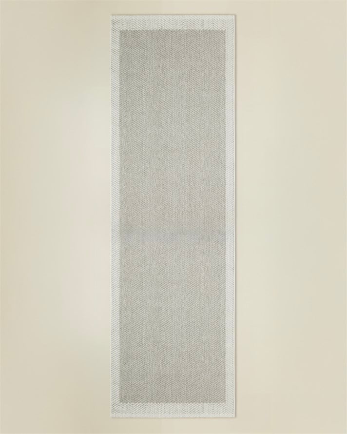 Arlo Yolluk Halı 80x300 cm Gri-Beyaz