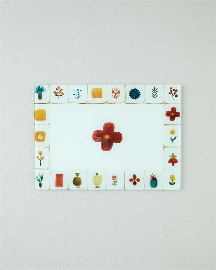 Arnie Cam Kesme Tahtası Renkli