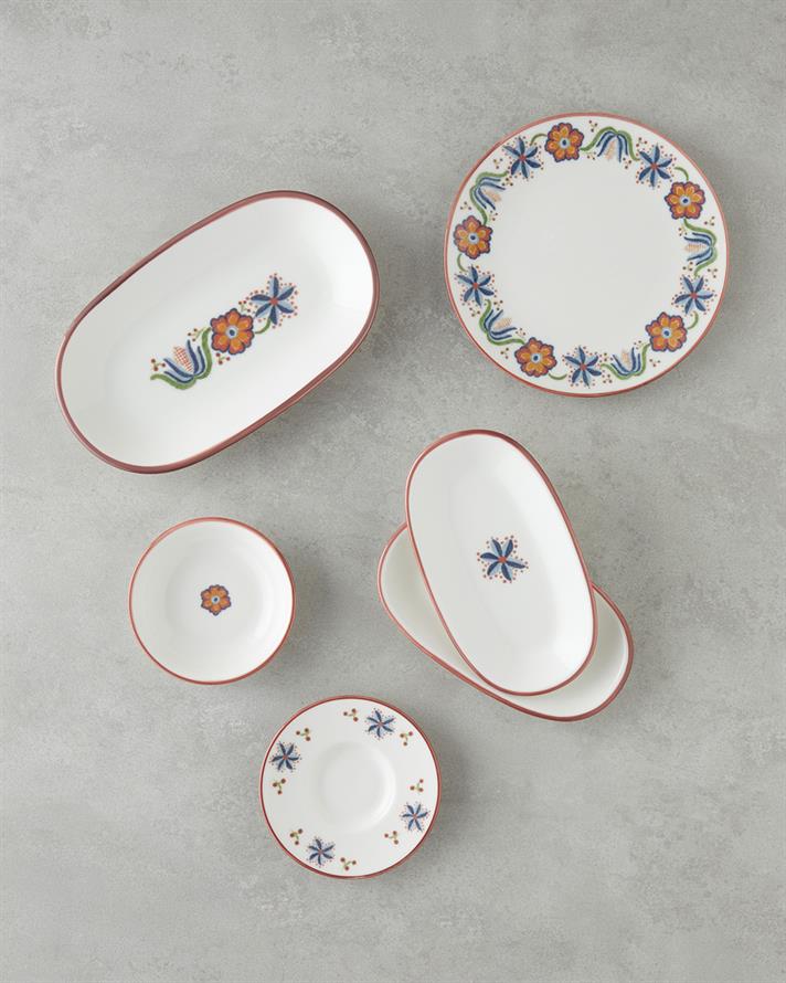 Arno Porselen Kahvaltı Takımı 20 Parça 6 Kişilik Renkli