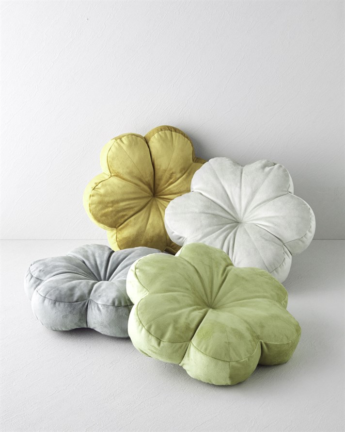 Artistic Bloom Dekoratif Kırlent 40 cm Yağ Yeşili