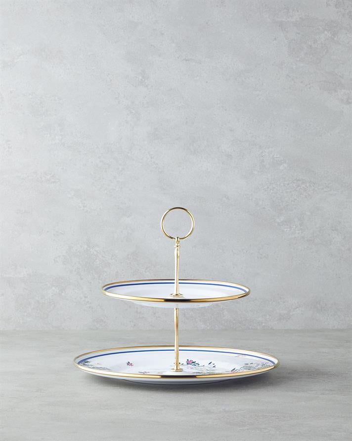 Artistic Flower Emaye Katlı Servis 21x29 cm Renkli