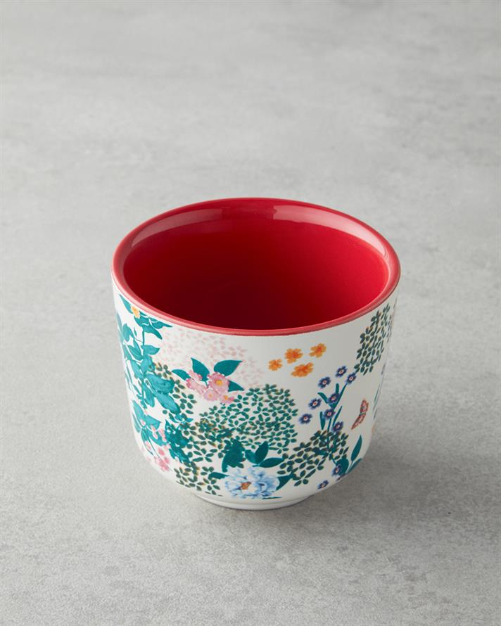 Artistic Flower Seramik 2li Bardak 270 ml Kırmızı