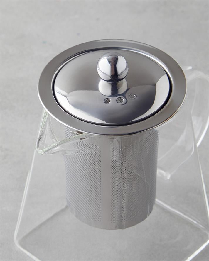 Artois Borosilikat Cam Süzgeçli Demlik 750 ml Şeffaf