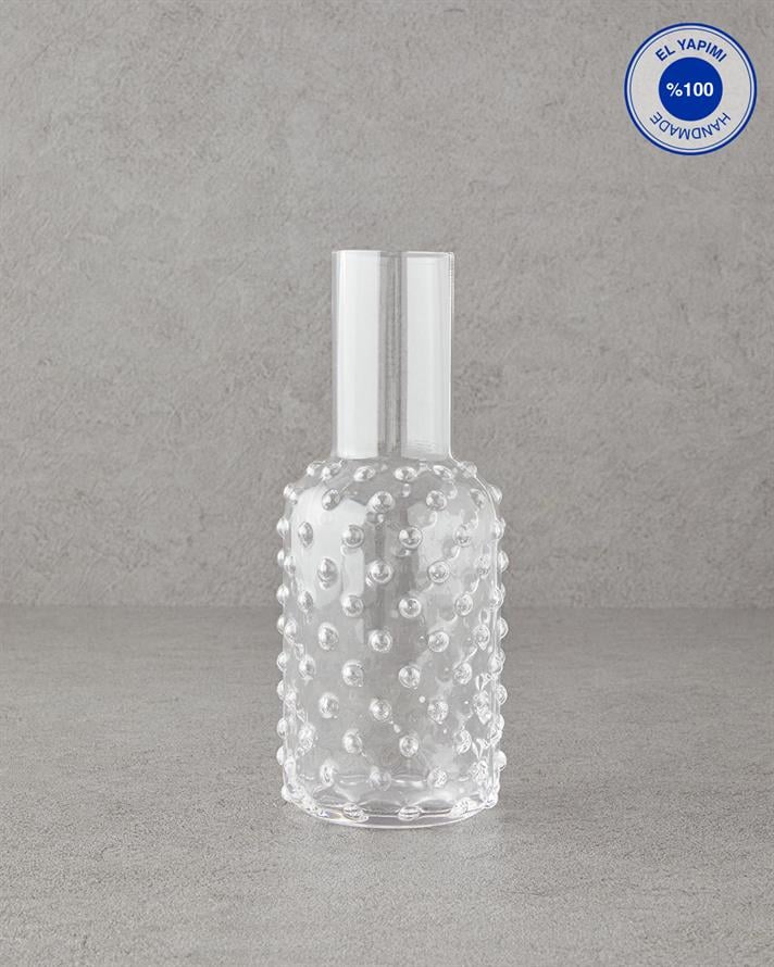 Arzu Sabancı Bubble Cam El Yapımı Sürahi 1200 ml Şeffaf