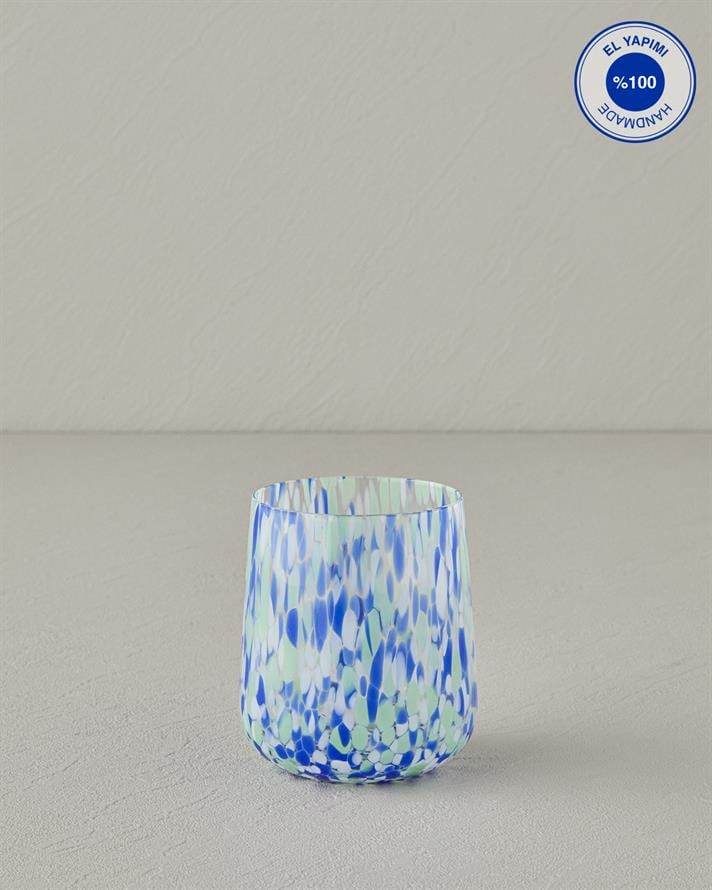 Arzu Sabancı Torcello Cam El Yapımı Bardak 440 ml Mavi