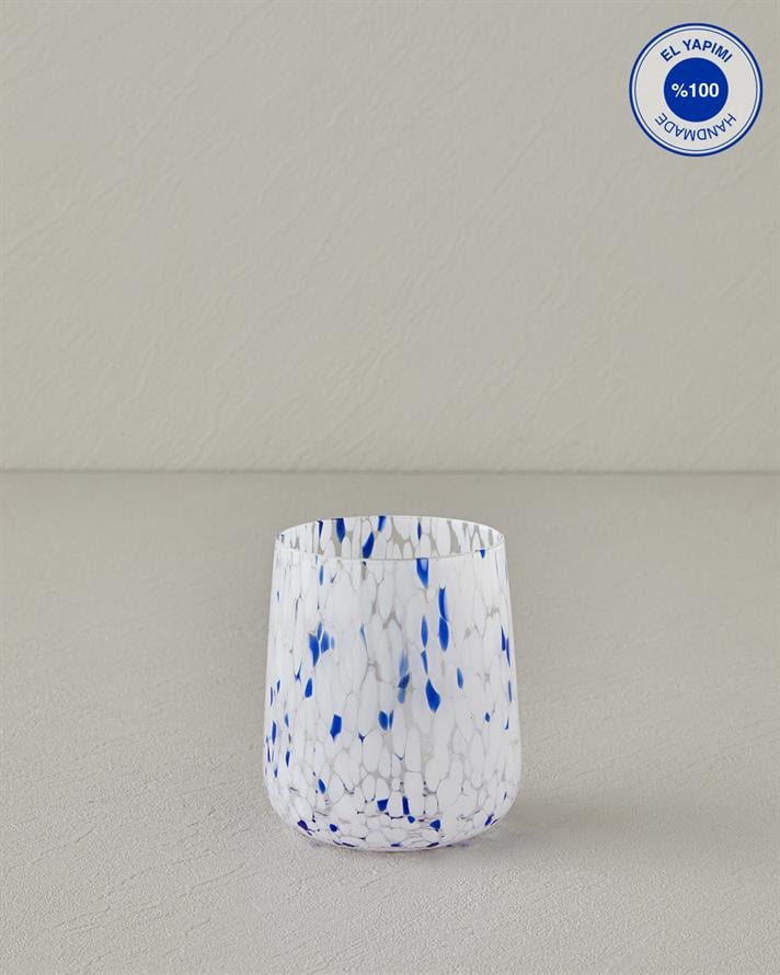 Arzu Sabancı Torcello Cam El Yapımı Bardak 440 ml Beyaz